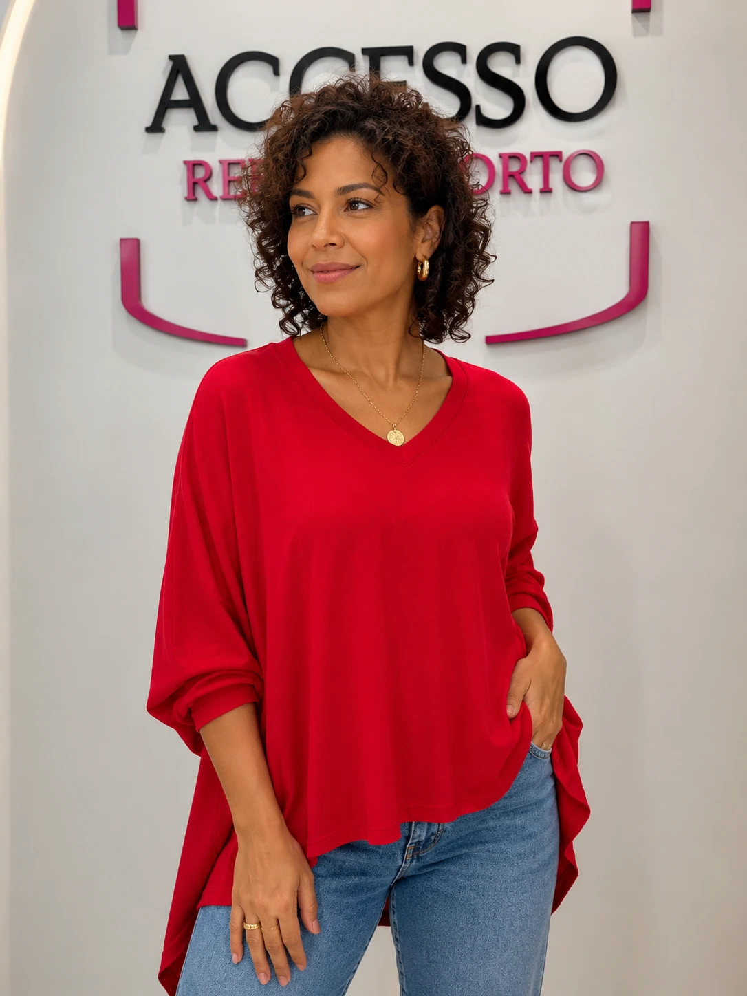 Blusa Ampla Manga Longa