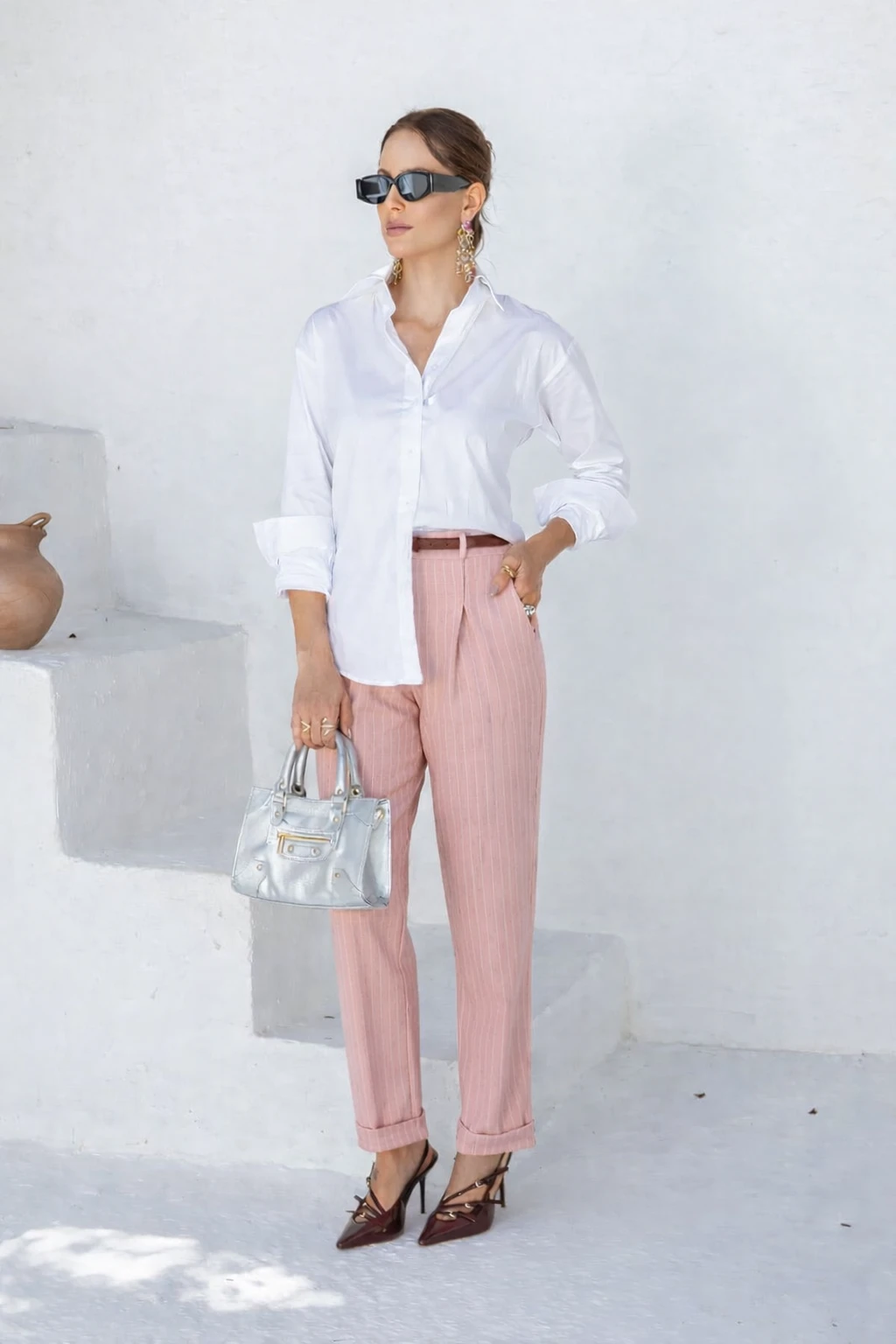 Calça Alfaiataria Cenoura Cintura Alta