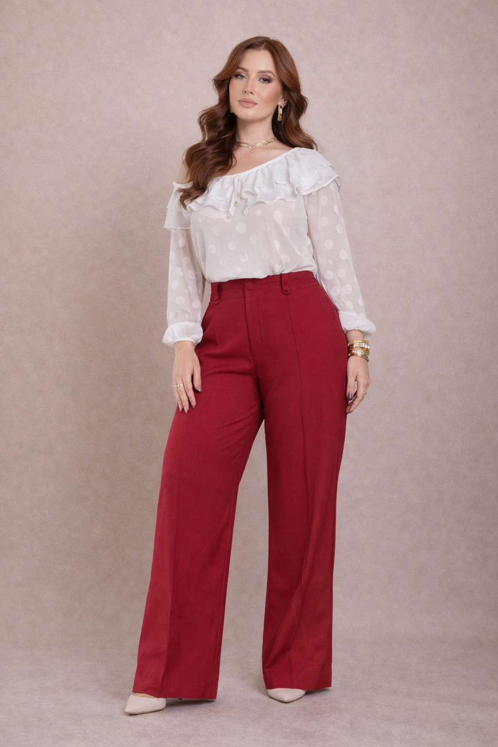 Calça Pantalona Alfaiataria 