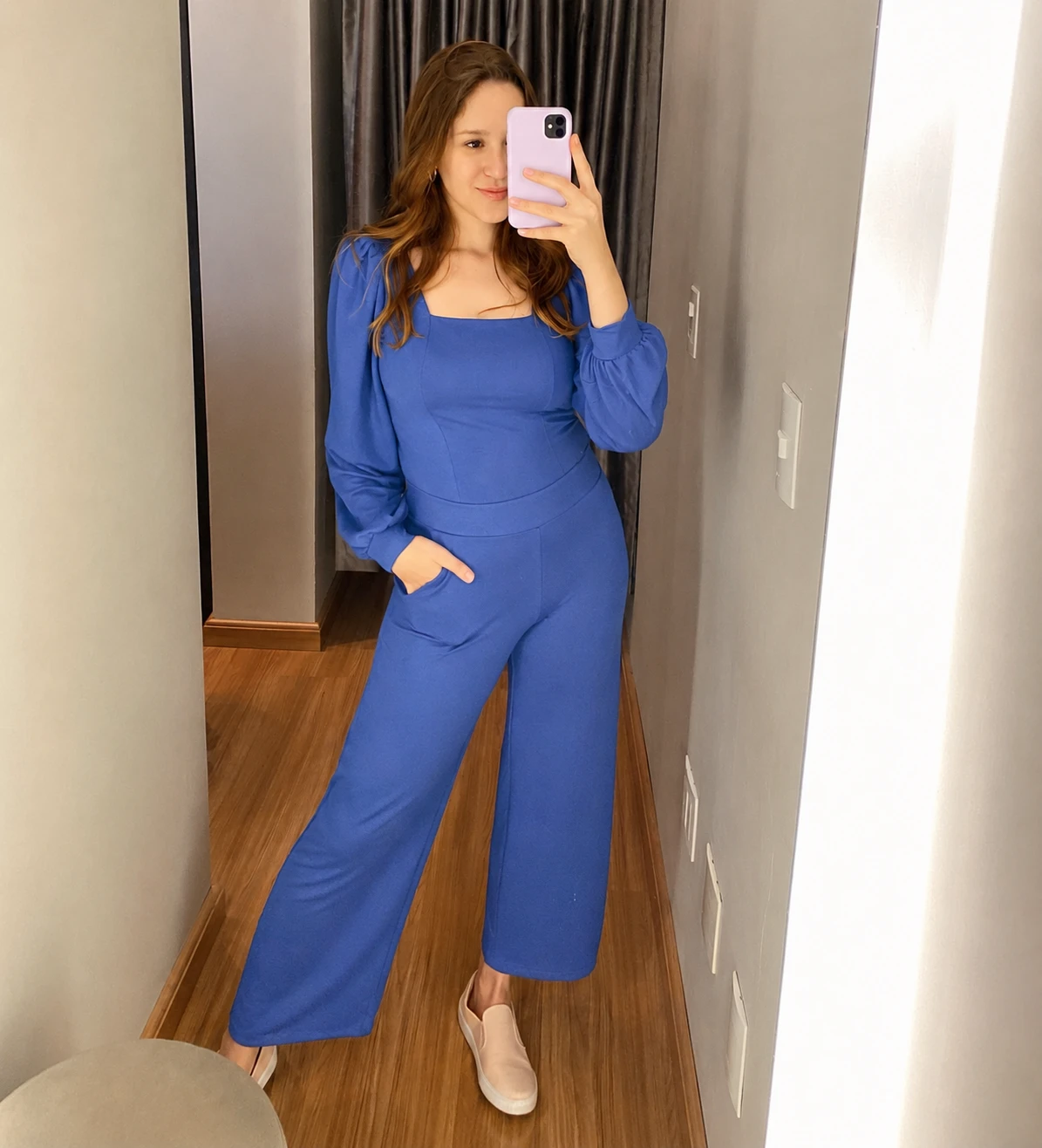 Conjunto Moletinho Manga Longa e Calça Pantalona