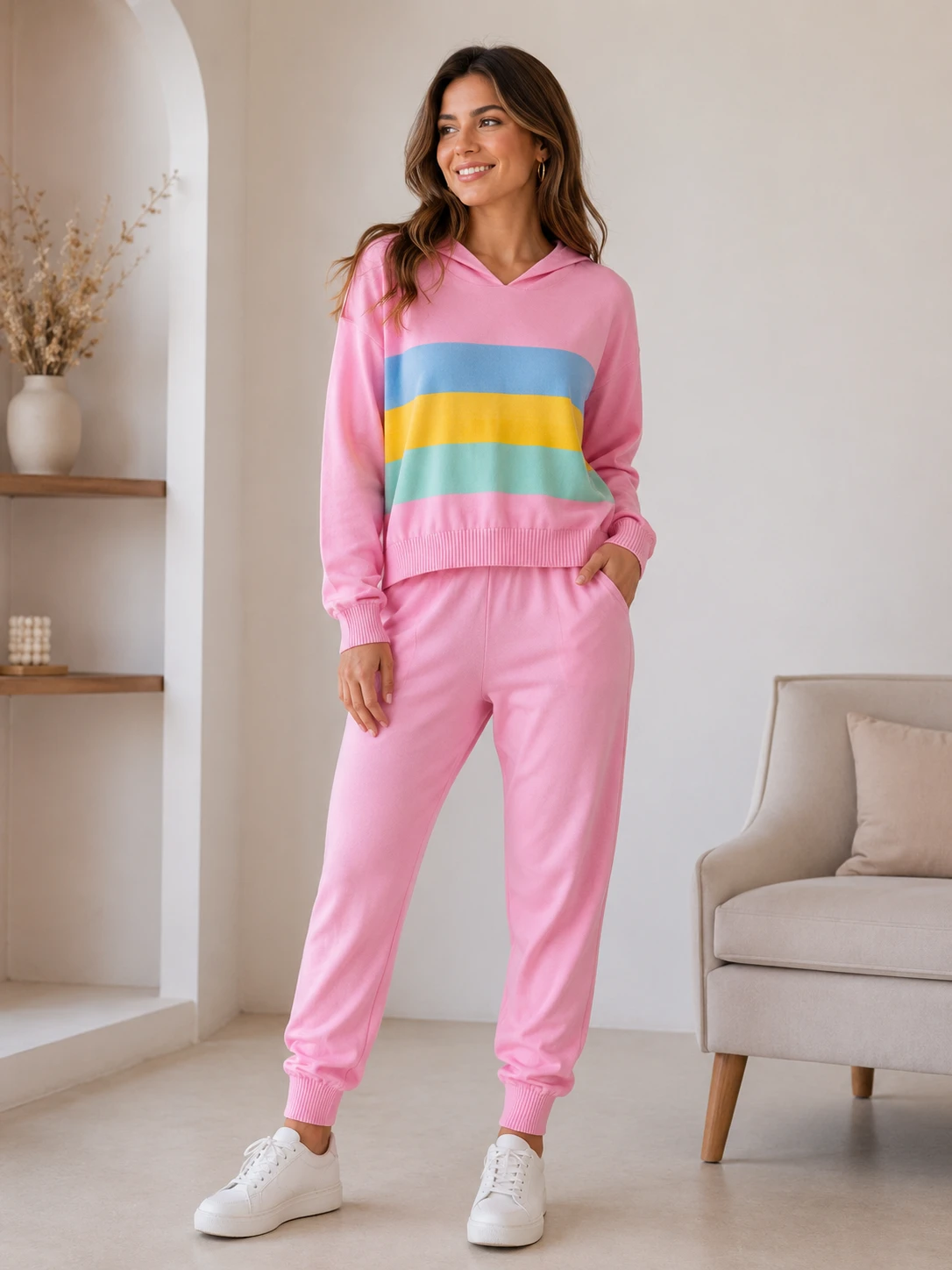 Conjunto Tricot mousse com Capuz