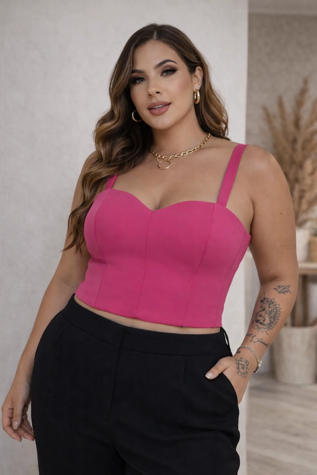 Cropped Alfaiataria com Alça