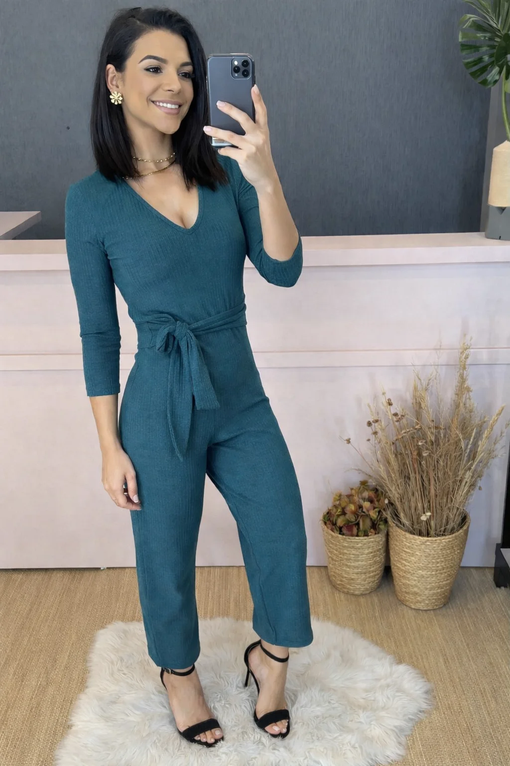 Macacão Canelado com Amarração