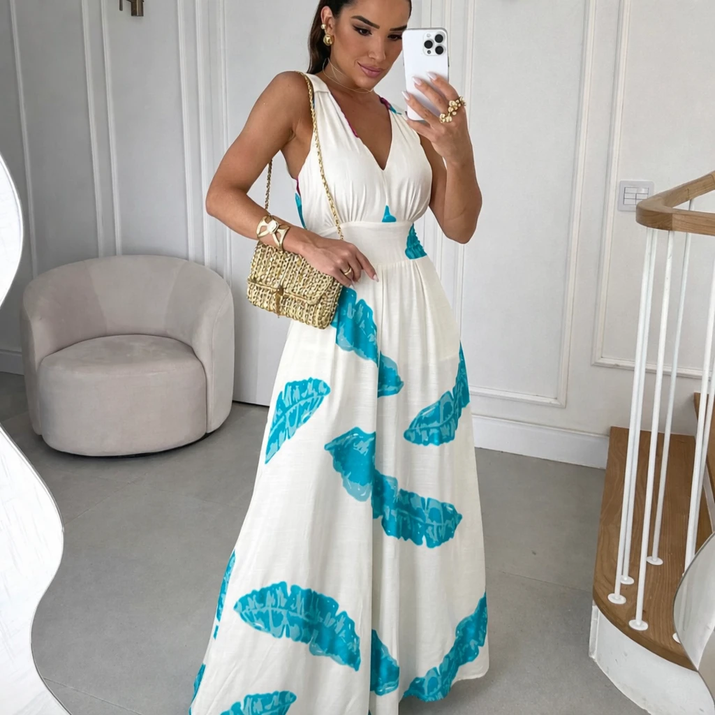 Macacão Longo Estampado