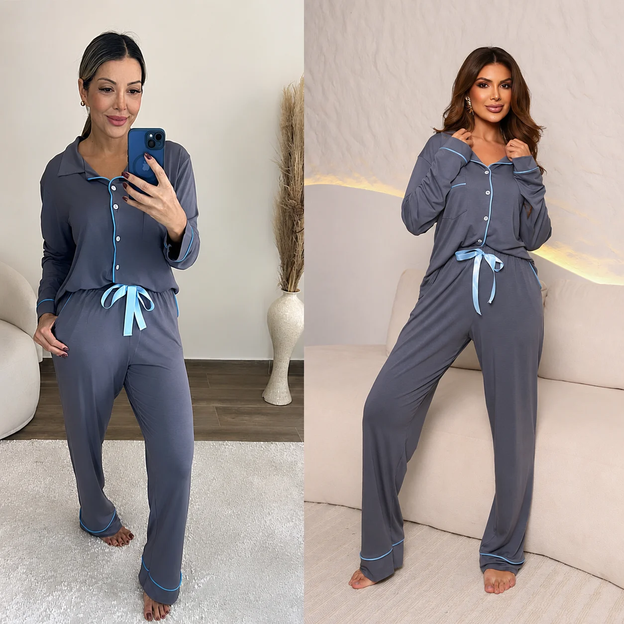 Pijama de Viscolycra e Viés