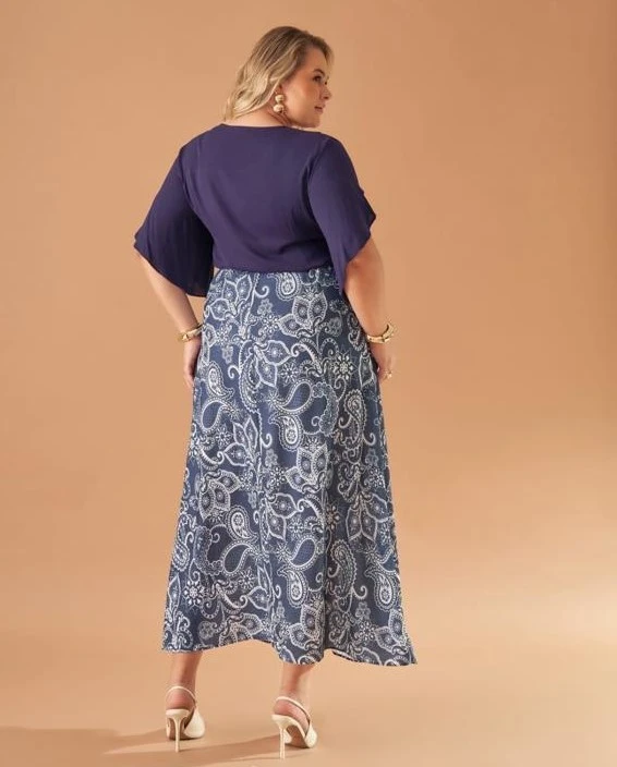 Saia Longa Estampa Paisley