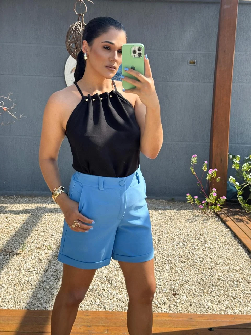 Short Alfaiataria com Barra