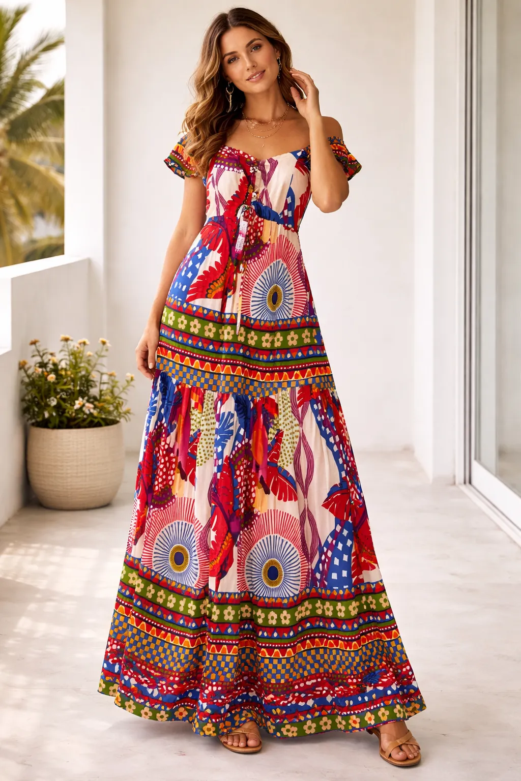 Vestido Longo Estampado